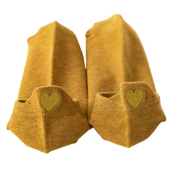 1 пара женских носков с вышивкой в ​​виде сердца, укороченные, без запаха, однотонные, высокоэластичные, противоскользящие, впитывающие пот, противоусадочные, спортивные носки