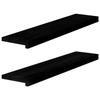 VidaXL Window Sills 2 Pcs Dark Brown Solid Oak Wood 4009175