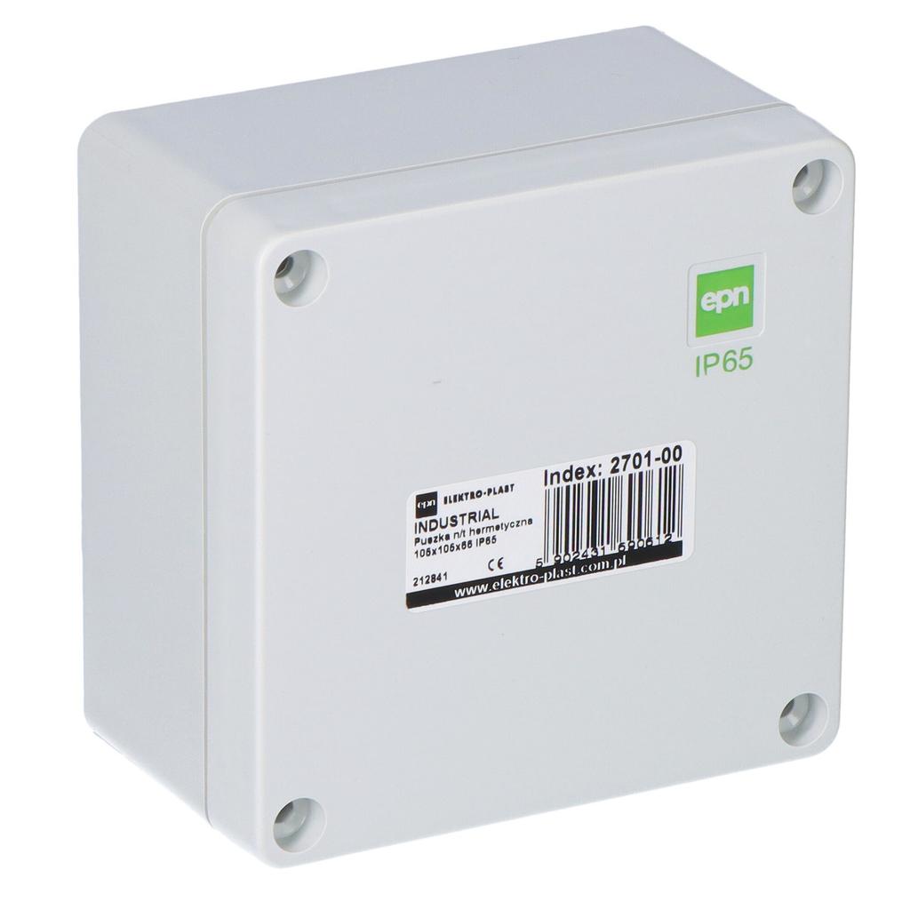 Surface-mounted box 105x105x66 IP65 INDUSTRIAL