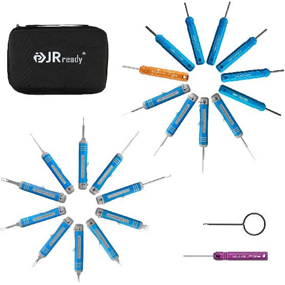 JRready ST5253 5 шт. Инструмент для снятия штыревых разъемов 2 мм 3 мм Инструмент для извлечения микротерминалов Набор инструментов для вывода контактов Съемник клемм проводов Экстрактор штырей Molex Контакты