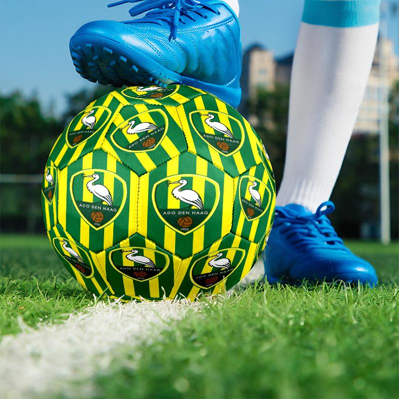 ADO Den Haag Print Size 5 Soccer Ball, PU Wear Resistant Football for Match Training and Daily Practice, Birthday Gift for Soccer Fans