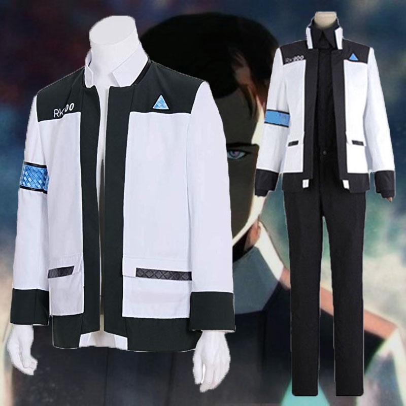 Изысканные куртки-униформы для косплея Detroit Become Human Connor Rk900, полный комплект, изготовленные из приятной для кожи полиэфирной ткани