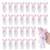 10Pcs Cartoon Animal White Rabbit Plush Keychain Easter Party Bunny Plush Dolls  Holiday Gift