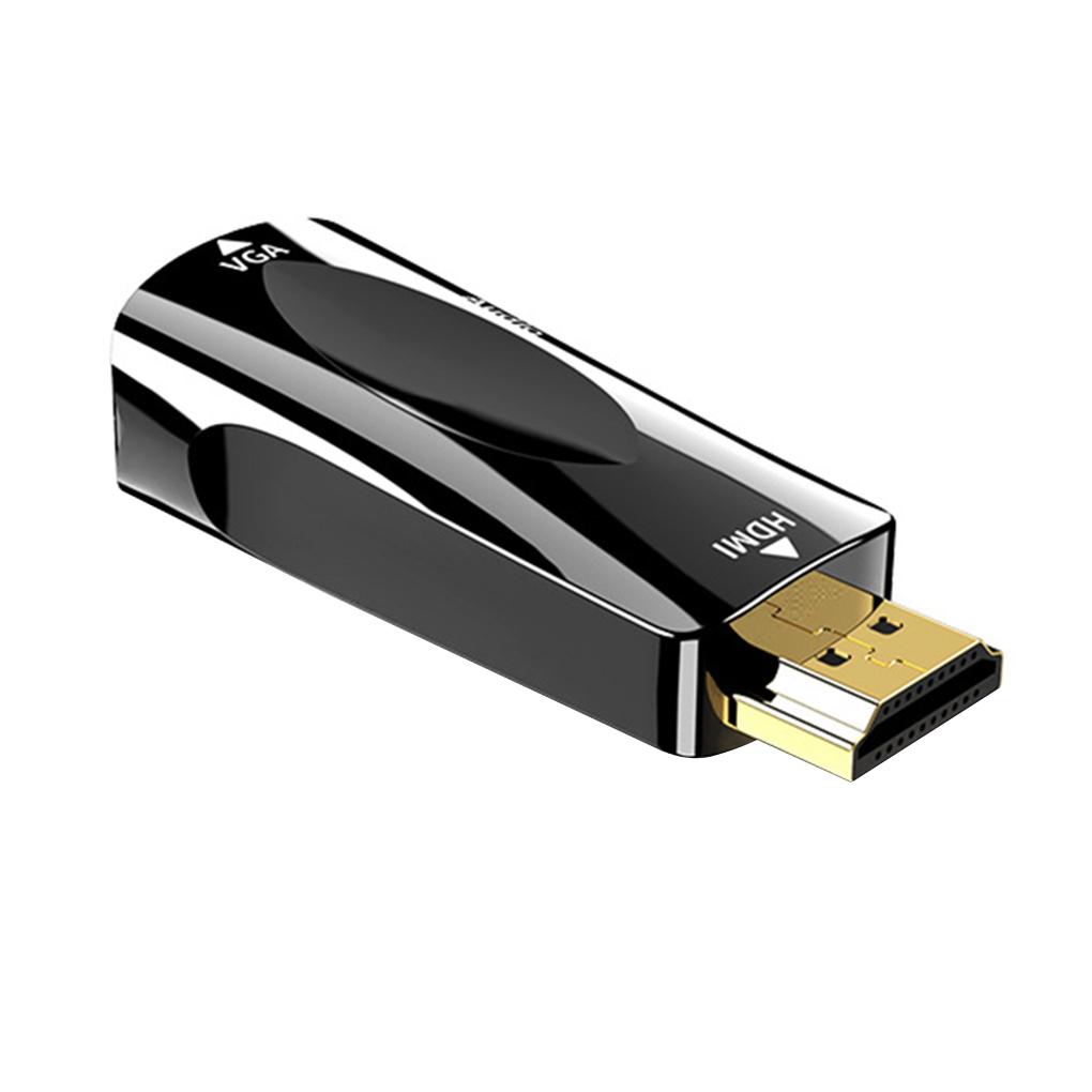 Конвертер адаптера HD в VGA Домашний конвертер адаптера Домашний офис Адаптер видео с разъемами «папа»-«мама» с аудиокабелем 3,5 мм