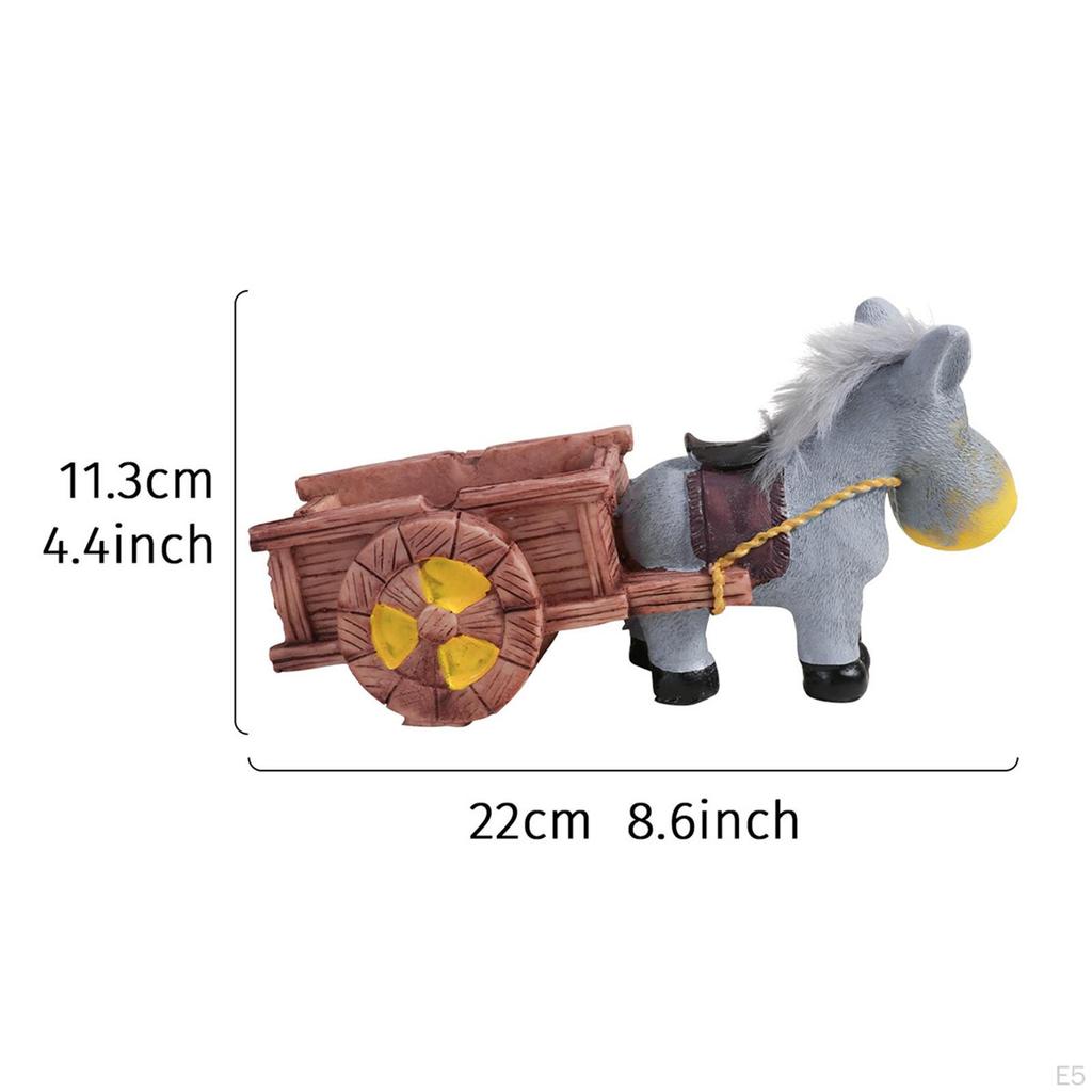 Donkey Figurine Ashtray Ash Tray Desktop Ornament for Fireplace Desk Cabinet