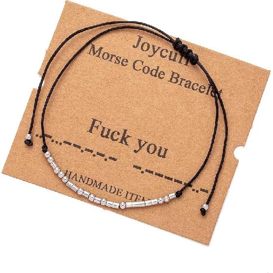 Вдохновляющие браслеты азбукой Морзе Мотивационное ободрение Памятные Уникальные подарки Шнурок Нержавеющая сталь Дружба Регулируемые Серебряные браслеты для