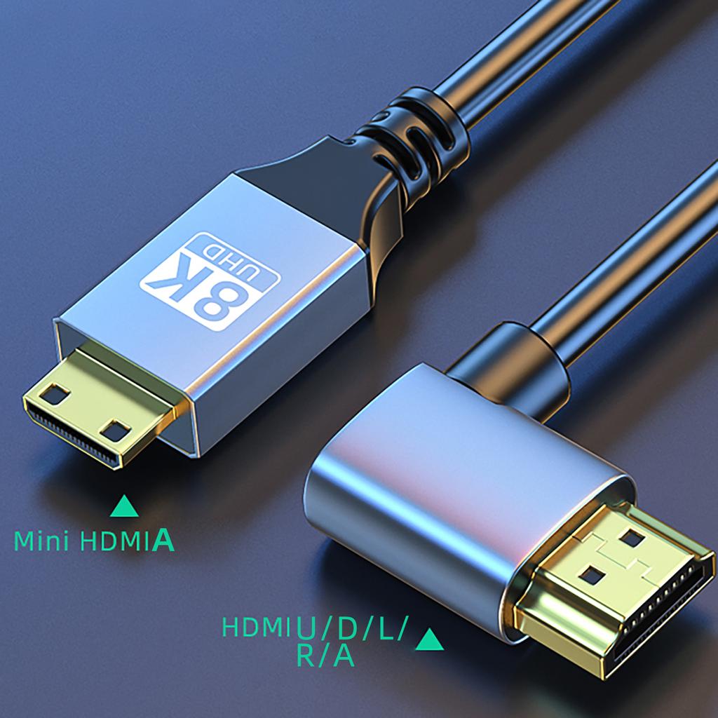 Mini HDMI Male To HDMI Male Video Cable 8K@60Hz High Speed Cable with Ethernet for Camera HDTV Laptop