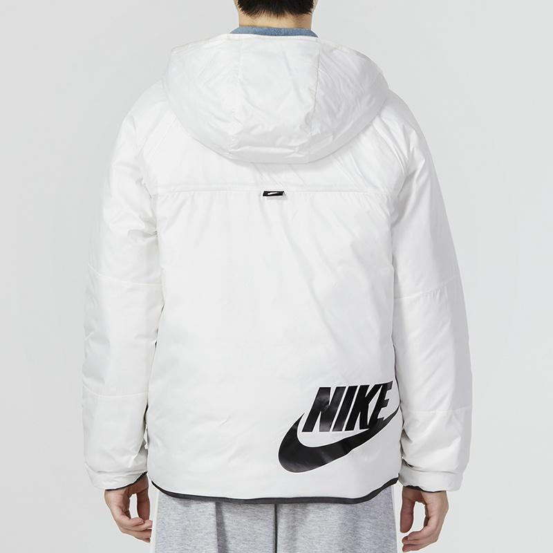 Nike Мужская черная пуховая куртка с капюшоном, умеренно стеганая, утепленная куртка DH2784-030