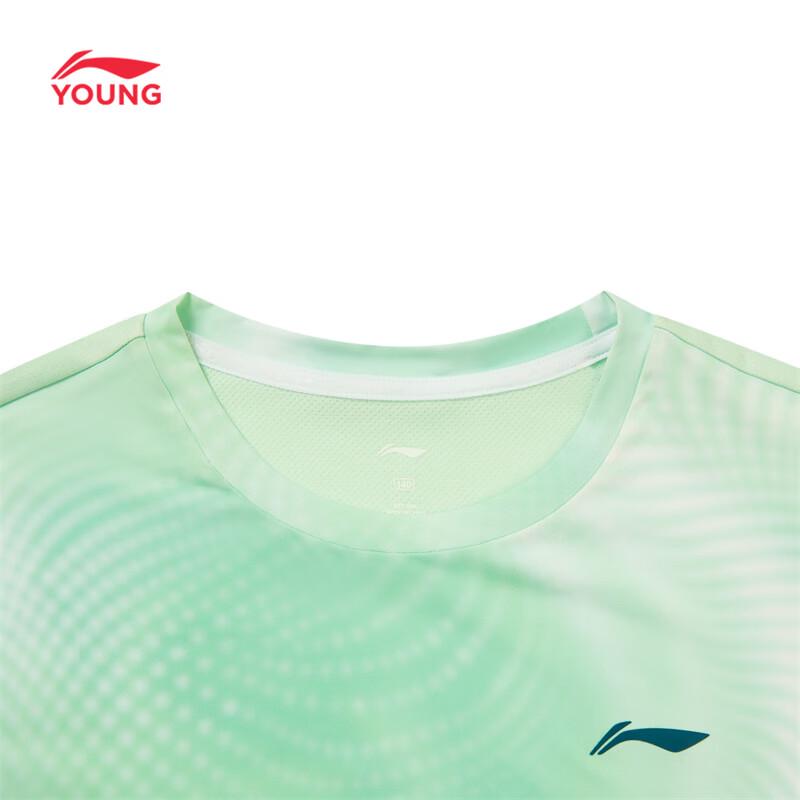 Li-Ning Майка с коротким рукавом для мальчиков, охлаждающая, с полным принтом
