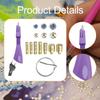 Fixed GEM Craft Applicator with 7 Tips for Card Making Clothes Embossing Pink