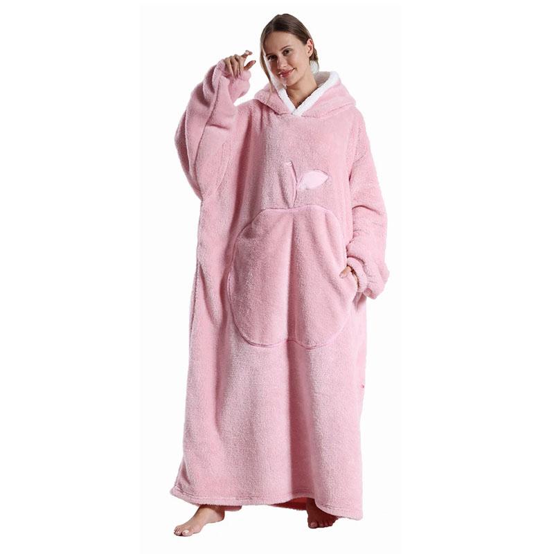 Длинные носимые одеяла, зимнее фланелевое одеяло с капюшоном и длинными рукавами, для мужчин и женщин, мягкое, уютное, для взрослых, одеяло для телевизора