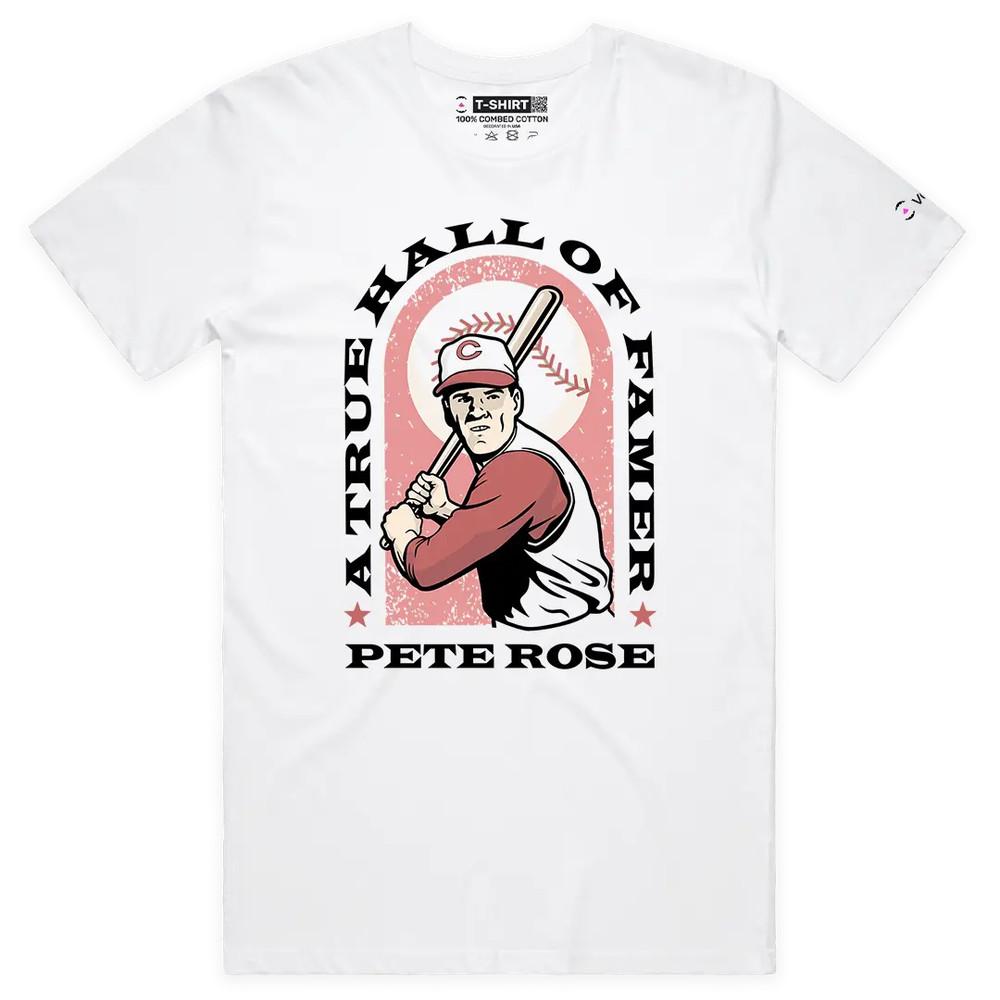 VOICEART Pete Rose Hall of Famer Sports Graphic Tee for Formula Racing Fans