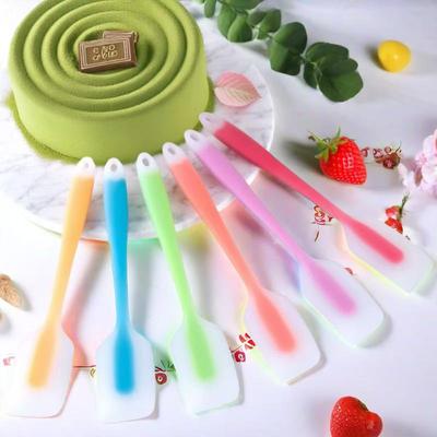 Силиконовая полупрозрачная цельная кулинарная лопатка для смешивания и украшения тортов