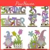 Easter Wooden Table Centerpiece Sign With Gnome Rabbit Decorations