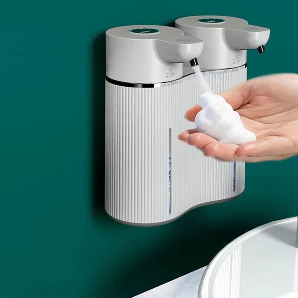 USB Rechargeable Double-Head Soap Dispenser Wall-Mounted Disinfectant Distributor Hospital Use