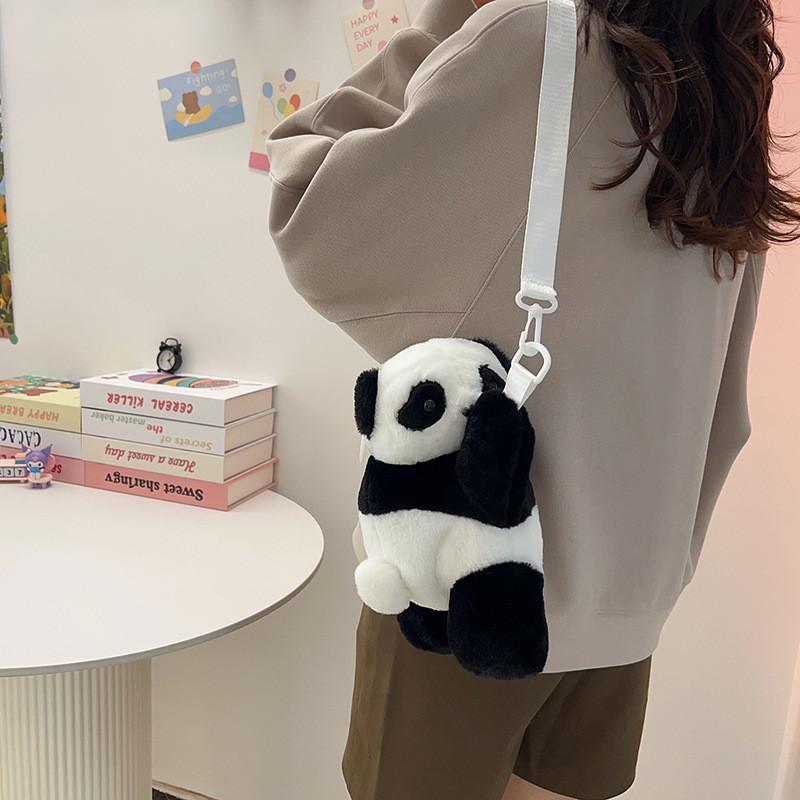 Adorable Plush Panda Children's Bag For Girls Lightweight Breathable And Versatile Design
