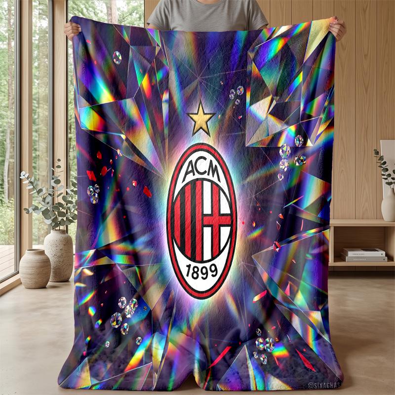 AC Milan Theme blanket Soft Flannel Blanket Plush Throw Blanket Cozy Sofa Bed Blanket for Home Decor