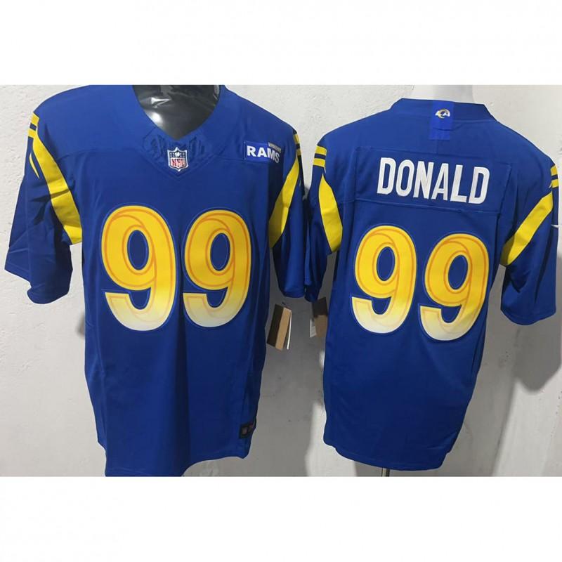 Los Angeles Rams NFL Football Jersey Mens Authentic Style 9 Stafford 99 Donald 8 Goff Replica Uniform