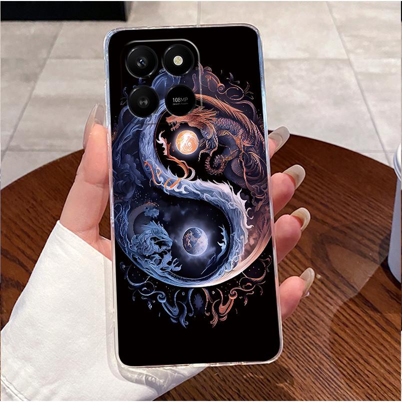 Чехол для Honor X7d Прозрачный Роскошный Милый Кролик с Сердечками Забавный Мягкий Силиконовый ТПУ Чехол для Телефона Для HonorX7D X7 D 400 Smart 4G 5G Задняя Крышка