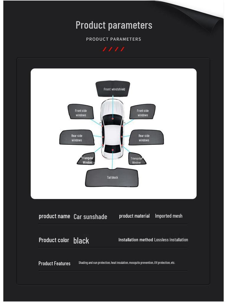Магнитные шторки для автомобиля BYD Seal: Солнцезащитные сетки для защиты от солнца и теплоизоляции
