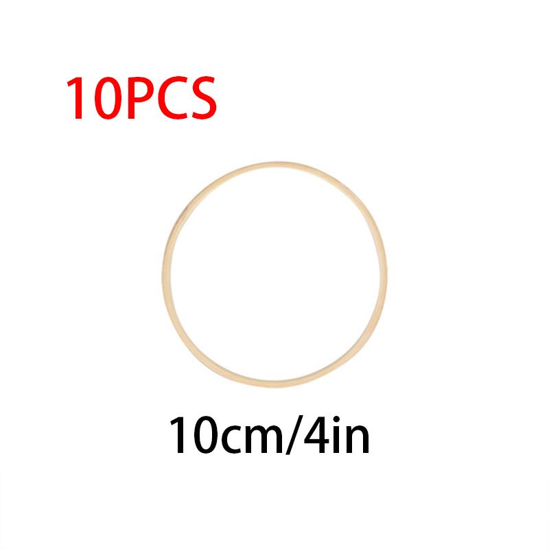 10pcs Wooden Ring Circle Round Bamboo Embroidery Hoop Frame DIY Wreath Catcher Wood Craft Wedding Decoration Home Garden Decor