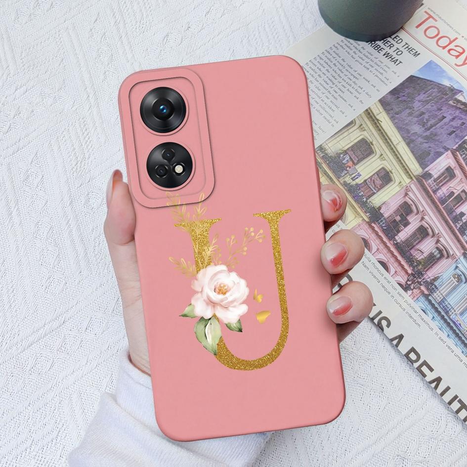 Чехол для телефона для Oppo Reno2 Reno3 4G 5G 4 5 Lite Pro, модный чехол для пары, цветочные буквы, матовый тонкий, мягкий силиконовый противоударный противоударный чехол для бампера Oppo