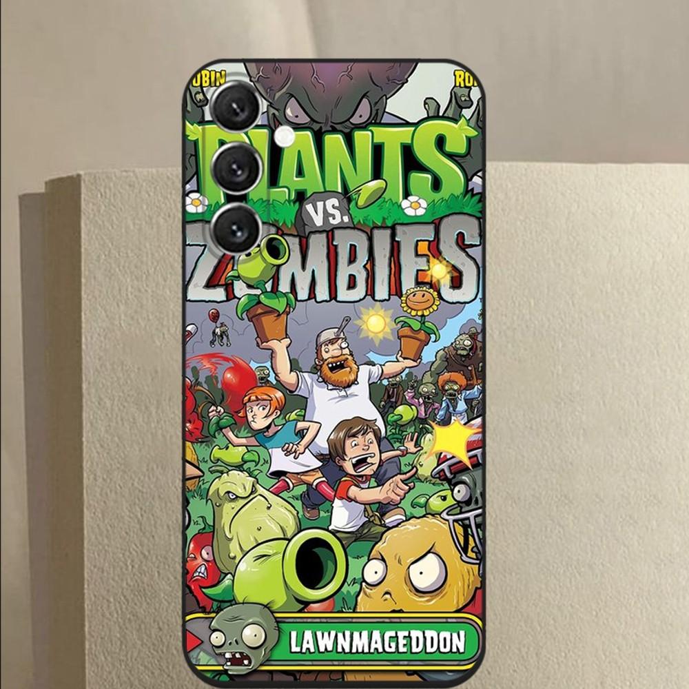 Plants vs Game Z-Zombies Чехол для телефона Samsung Galaxy A13, A21s, A22, A31, A32, A52, A53, A71, A80, A91 Мягкий Черный Чехол