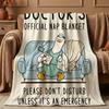Фланелевое одеяло для медицинских работников "Не беспокоить, кроме экстренных случаев", Юмористический подарок для врачей и медсестер
