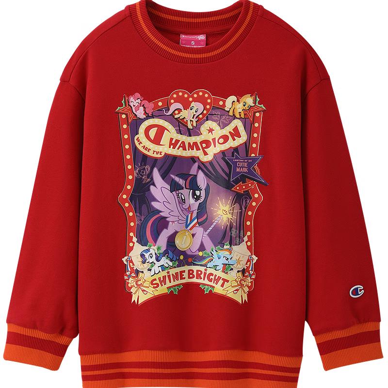 Champion Красный круглый свитшот для девочек My Little Pony