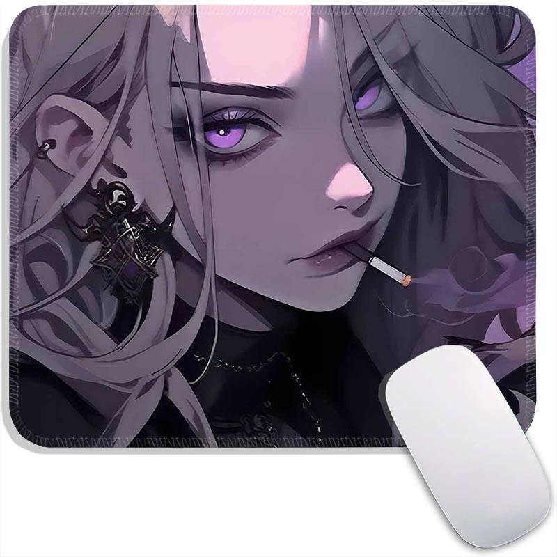 Стандартная Игровая Подставка для Мыши Фиолетовая Аниме Девушки Геймер Шкаф Маленькая Игровая Подставка для Мыши Дорожная Подложка для Мыши Плимут Нескользящие Офисные Подставки для Мыши