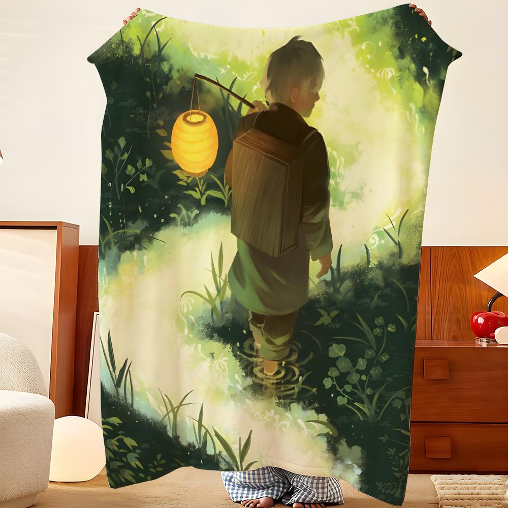 Аниме M-Mushishi Плед Фланелевый Плед, Легкий Уютный, Прочный Моющийся милый Крутой