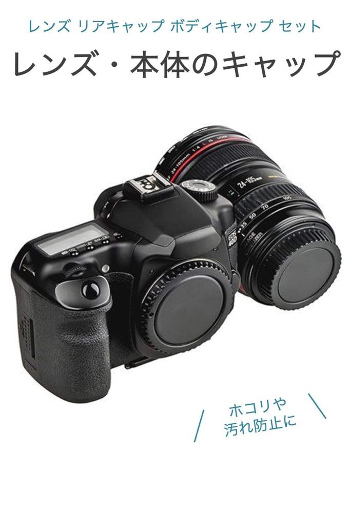 wumio Compatible Lens Rear Cap and Body Cap Set for EOS Front Body Lens Dust Mount Cover for EOS Canon SLR (2 Caps) EF, EF-S, Canon, Cap, Cap, Kiss,