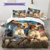 Two Beagles Pattern Bedding Home Decoration Birthday Gift (1 * duvet cover + 2 * pillowcase, without core)