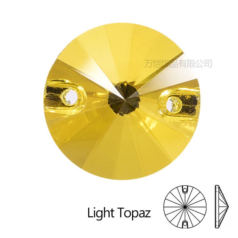 Gold Bottom Glass Hand Sewn Drill Satellite Double Hole, Flat Bottom Double Buckle Hand Sewn Drill Diy Clothing Accessories Accessories Rhinestone