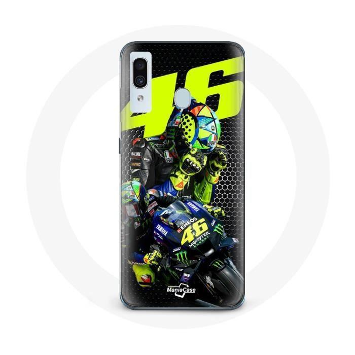 Coque pour Samsung Galaxy A20 Valentino Rossi motoGP 46 Pilote de vitesse