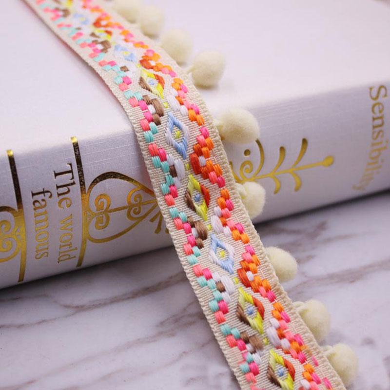 1/5/10Yards Pom Pom Trim Lace Fabric MINI Pearl Pompom Fringe Ribbon Sewing Lace Kintted Fabric Handmade DIY Craft Accessories