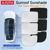 AJIUYU Roof Sunshade For Tesla Model Y 3 Car 2021-2023 Sunroof Upgrade Ice Cloth Buckle Sun Shades Glass Front Rear