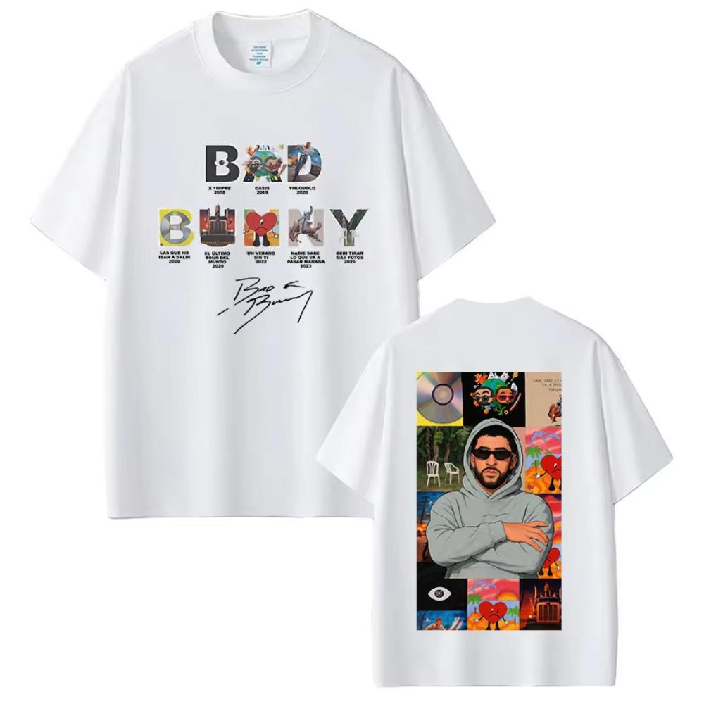 Графические футболки с обложкой альбома рэпера Bad Bunny Debi Tirar Mas Fotos Футболки DTMF Мужские Женские Модные Футболки с коротким рукавом