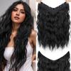 Synthetic Long Big Wave Curly Clips In Hair Extensions 5 Clips Hair Pieces For Women Easy To Wear