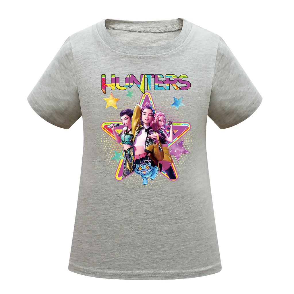 Kids Girls Anime Cartoon K-POP Printed Casual Short Sleeves T-Shirt Top