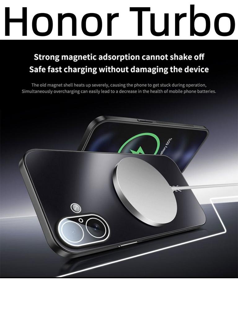 Для Honor Turbo Case Интегрированное магнитное светопоглощение Модная матовая поверхность, похожая на лед, Ударопоглощающий корпус