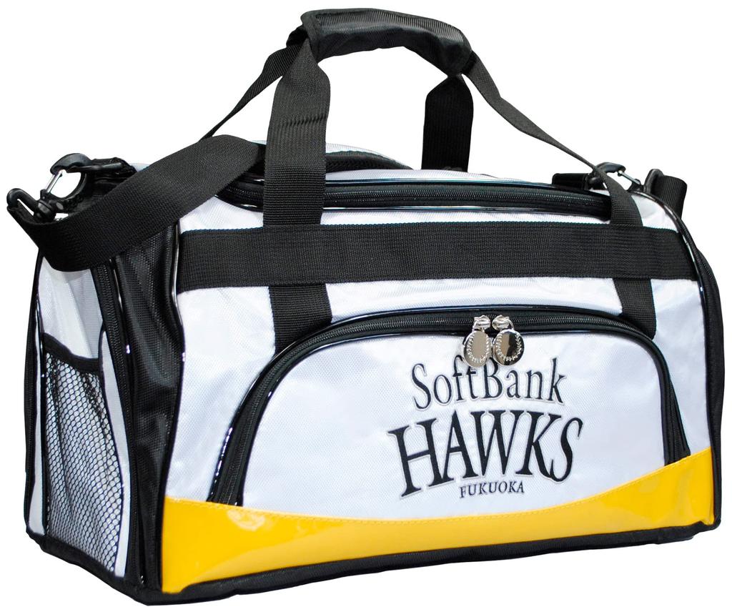 Lezax Fukuoka SoftBank Hawks Boston Bag White SBBB-2445