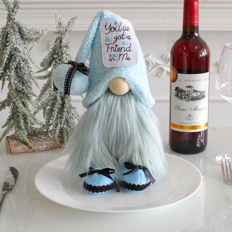 Creative Blue Forest Gnome Cloth Doll Decor