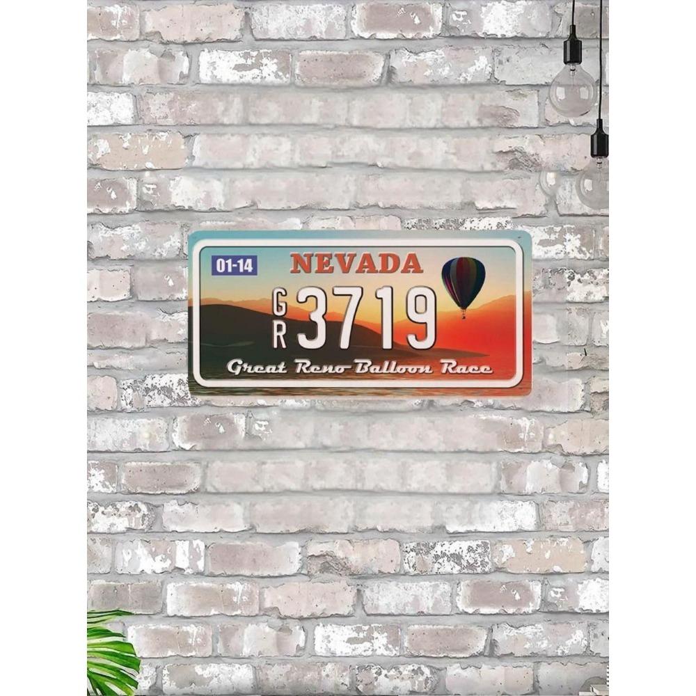 U.S. License Plate, U.S. Car License Plate, Metal, 15x30 Cm.