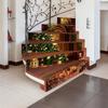 Рождественские наклейки на лестницу, украшения, Санта-Клаус, елка, снеговик, обивка лестницы, декор обоев, чехлы для лестниц, наклейка на лестницу