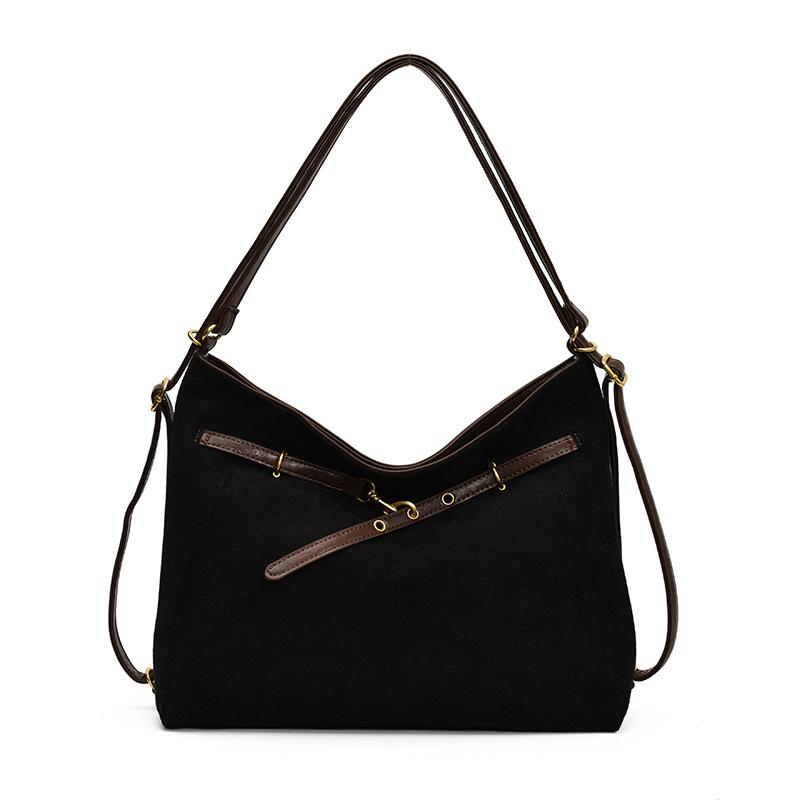 Ретро сумка женская большой вместимости новая осенне-зимняя на плечо кроссбоди сумка-тоут для通勤 рюкзак