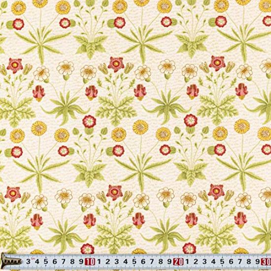 Ткань William Morris, цветочный хлопковый принт William Morris Best of Morris Daisy, ширина 110 см x 1 м, ткань, ткань, Кремовый, предварительно нарезанная, MO-4156M