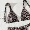 Swimsuit Sexy Bikini Leopard Print Lace-up High Sensual Babes Swimsuit Pure Desire Swimsuit Female Split