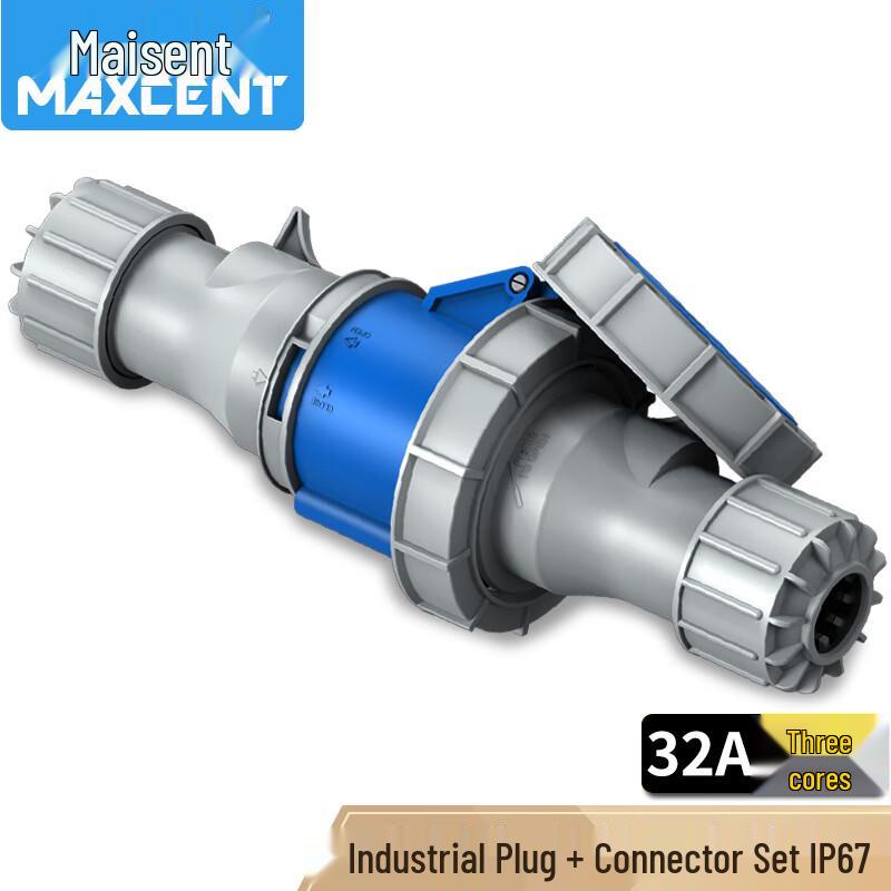 MAXCENT 32A 3-контактный водозащищенный промышленный разъем питания, комплект