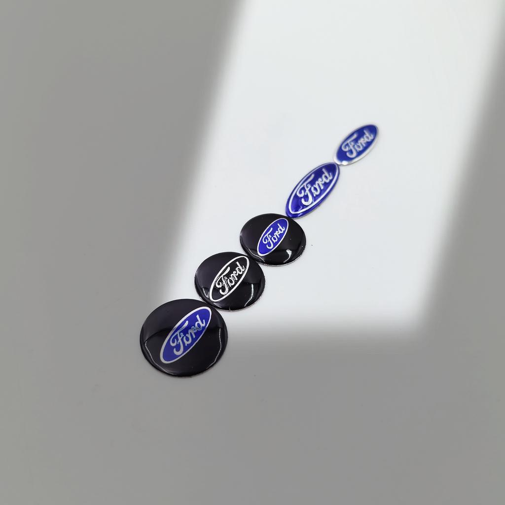 FDIF2 2pcs Ford logo Car Remote Key Logo Sticker 14mm 16mm 18mm 18.7mm 21mm Emblem Auto Key Badge Decal Logo Key Fob Decoration